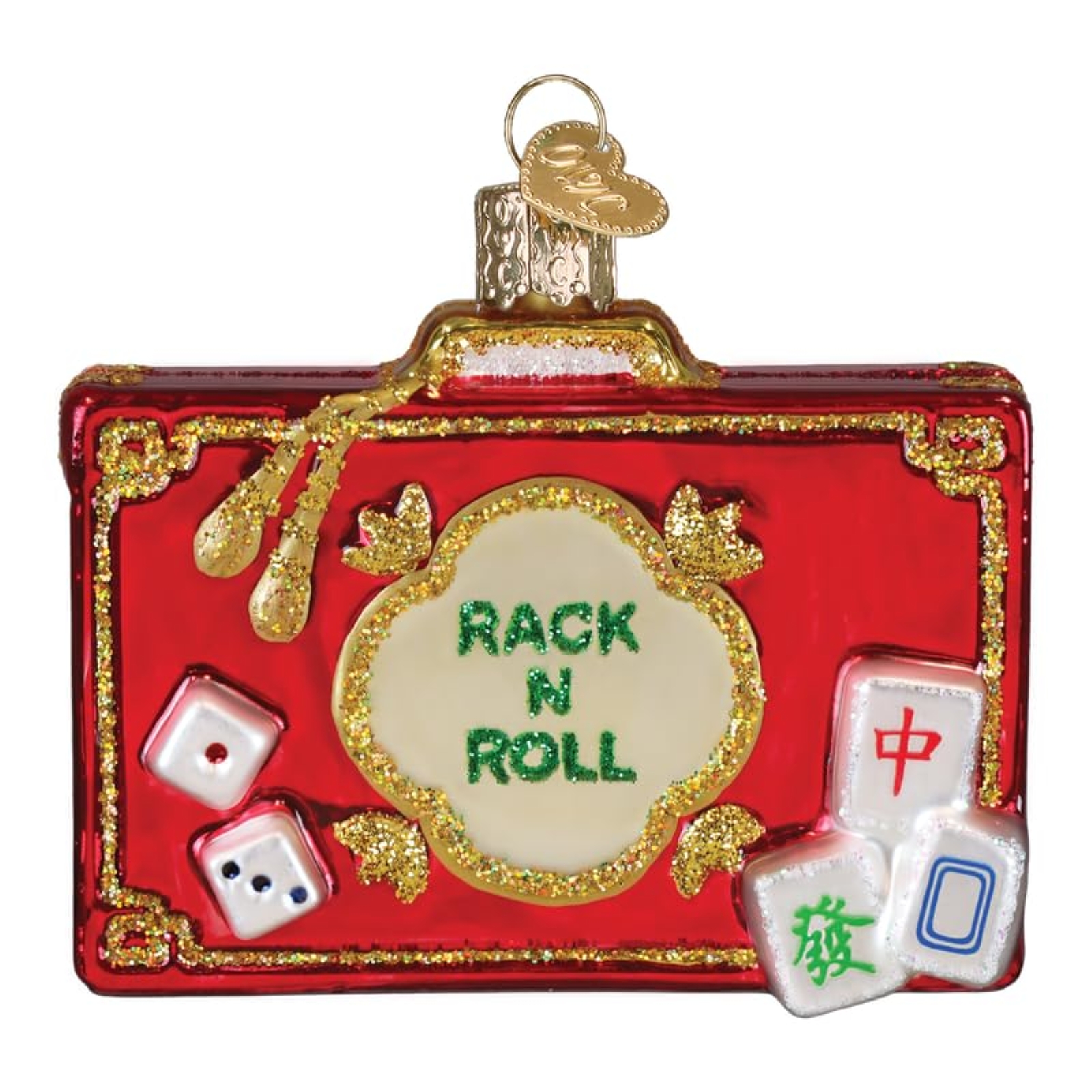Old World Christmas Rack N Roll Mahjong Glass Ornament for Holiday Tree |  eBay