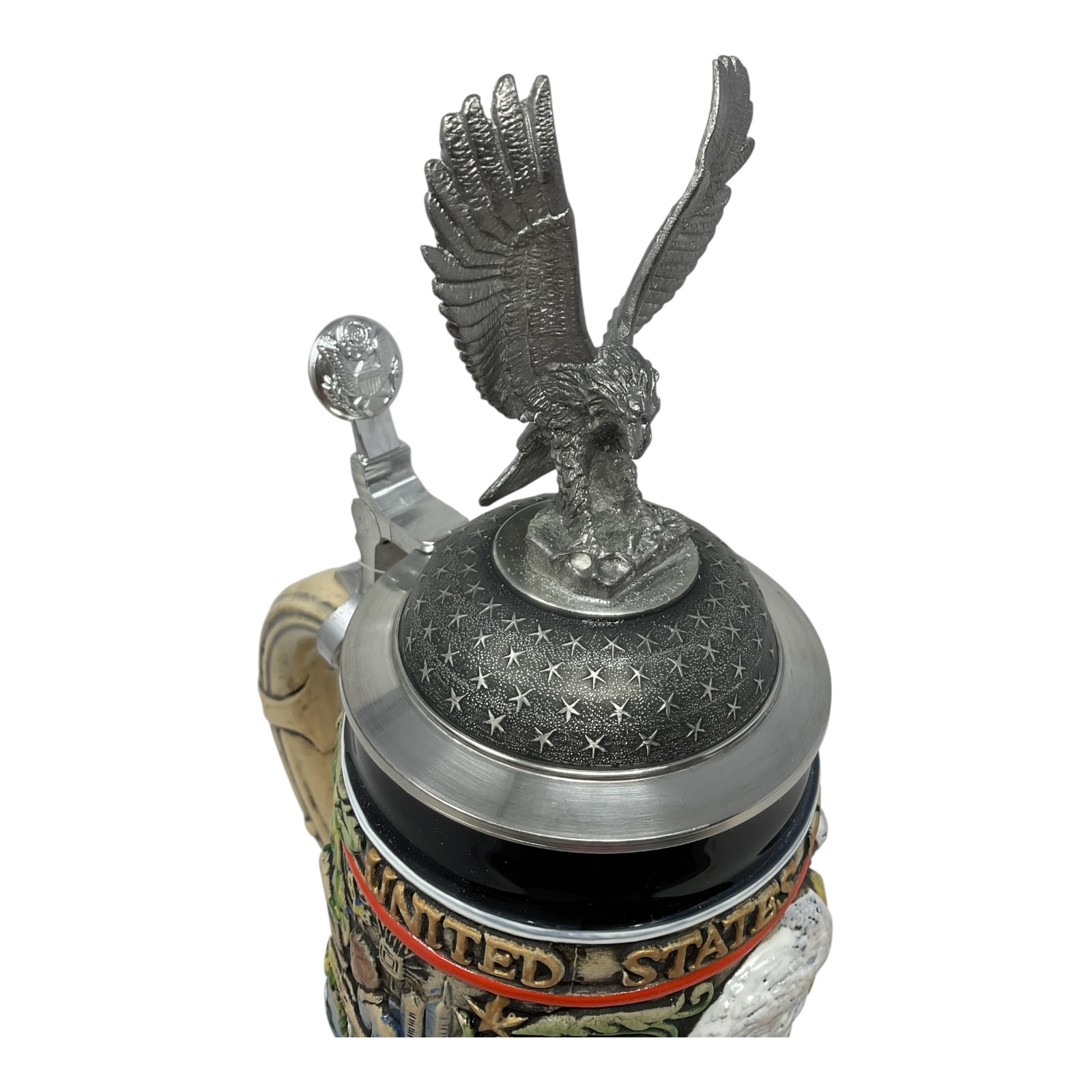 United States 250th Anniversary LE German Beer Stein with Pewter