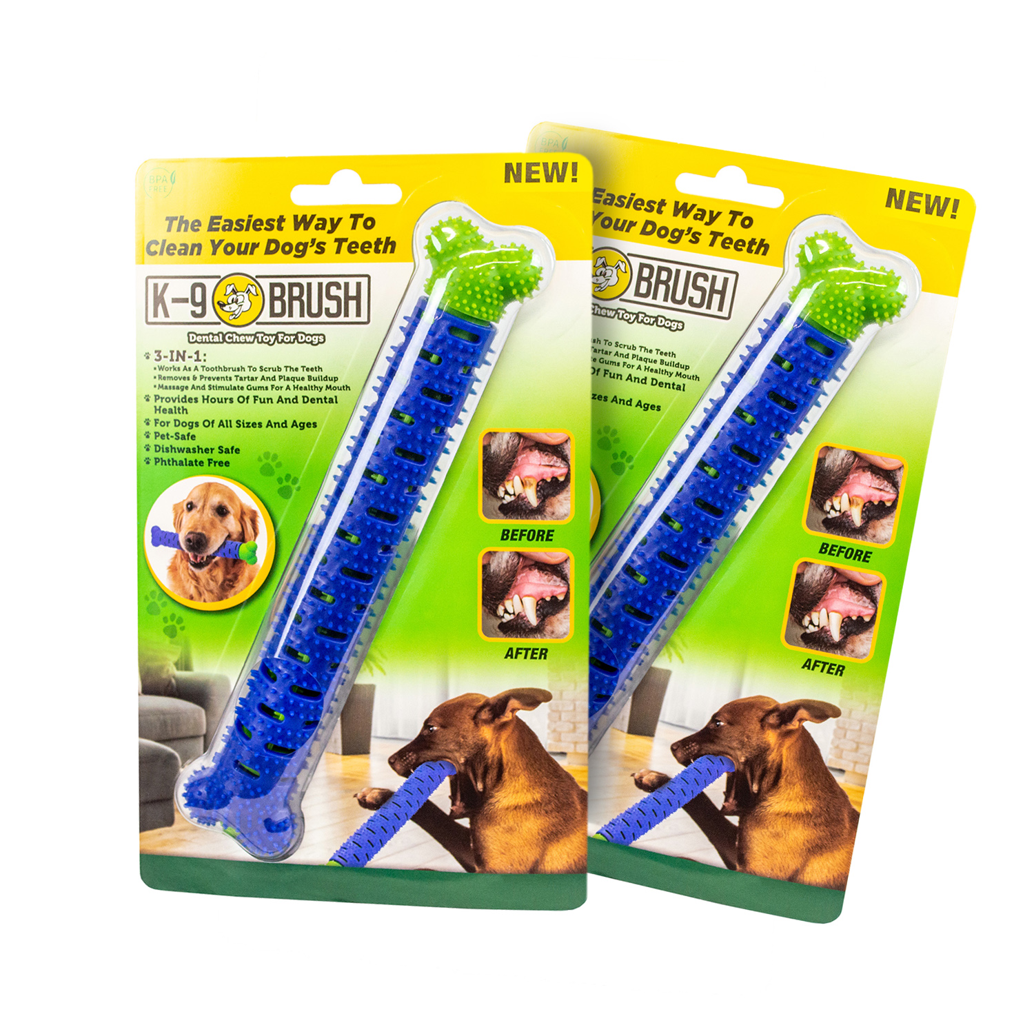 Tekno K9 Brush Teeth Cleaning Dental Chew Toy for Dogs, 2Pack eBay
